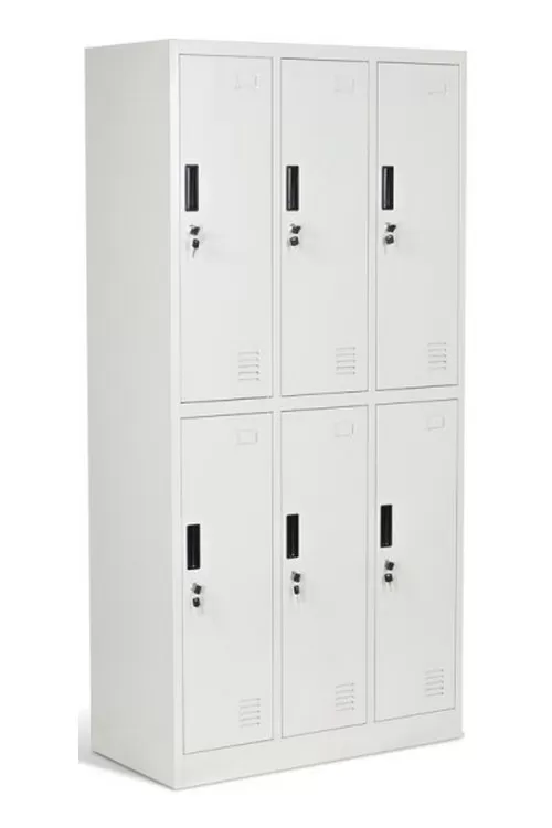 Метален шкаф - гардероб с 6 отделения